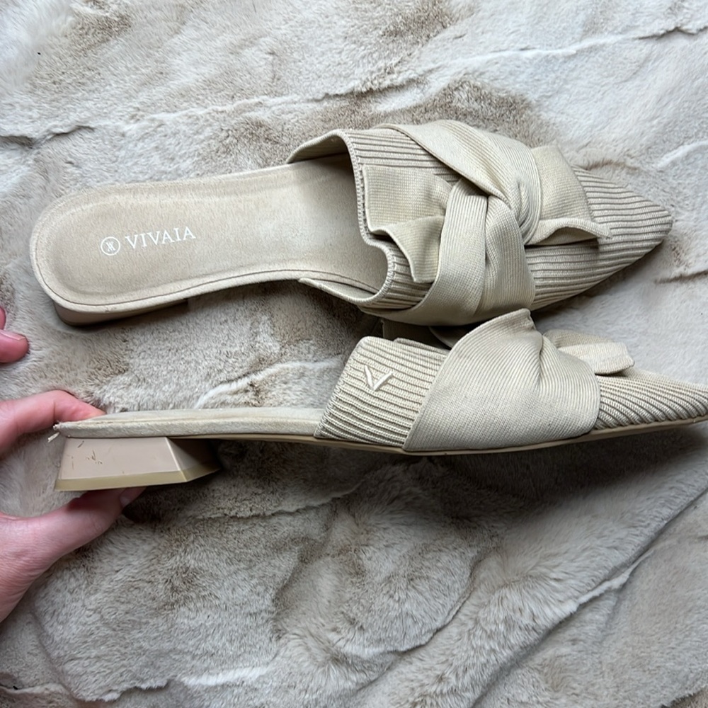 🛍️Pointed-Toe Knot Slide (Yaffa Pro) Vivaia Almond Beige 11 43 - Picture 11 of 11